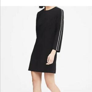 Banana Republic Black Side-Stripe Shift Dress 4